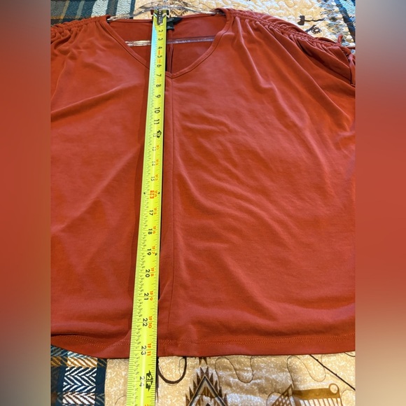 Simply Vera Vera Wang Ruched-tie-Shoulder Tee women’s XL - Picture 5 of 7